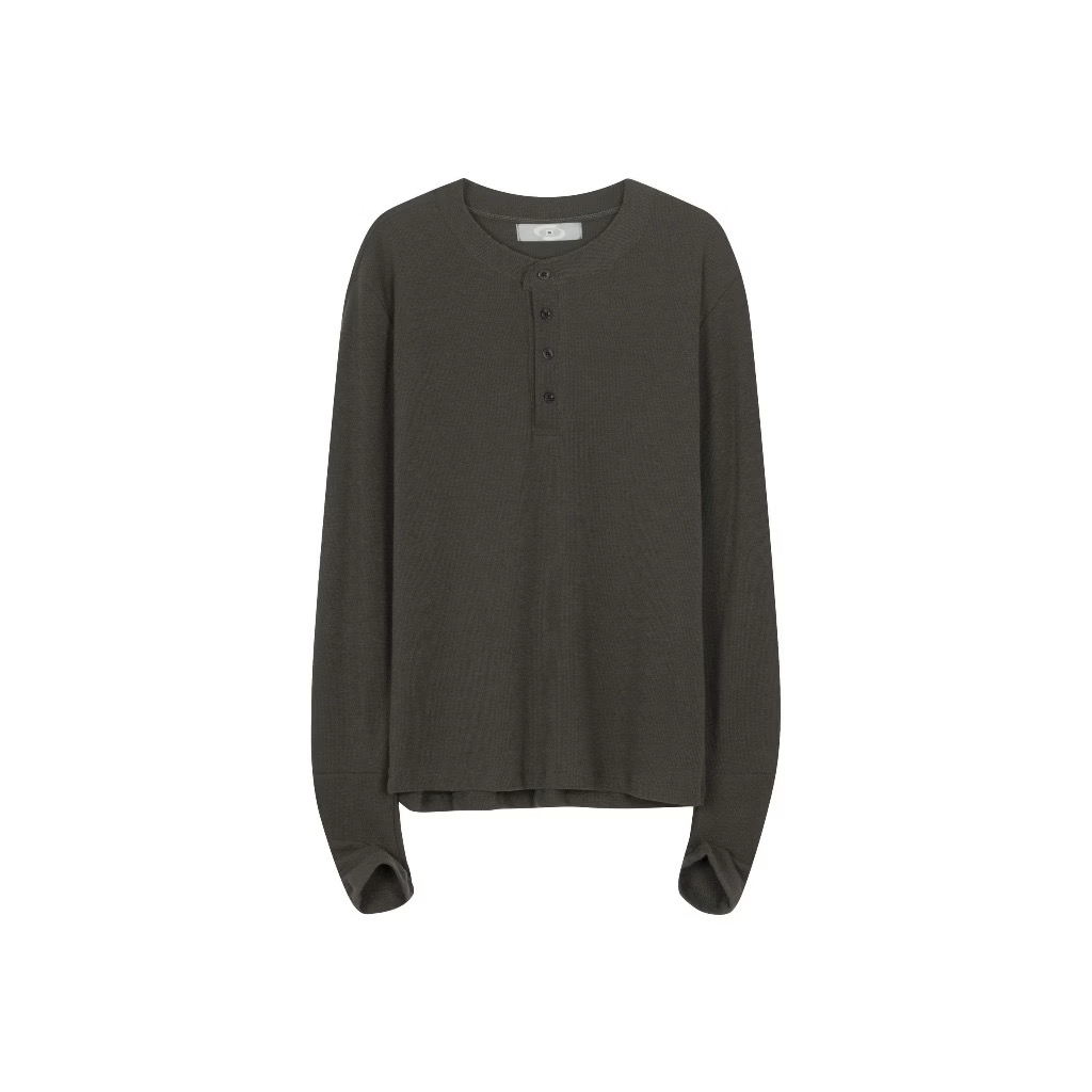 Bad Choices Henley Rawneck Long Sleeve Tee