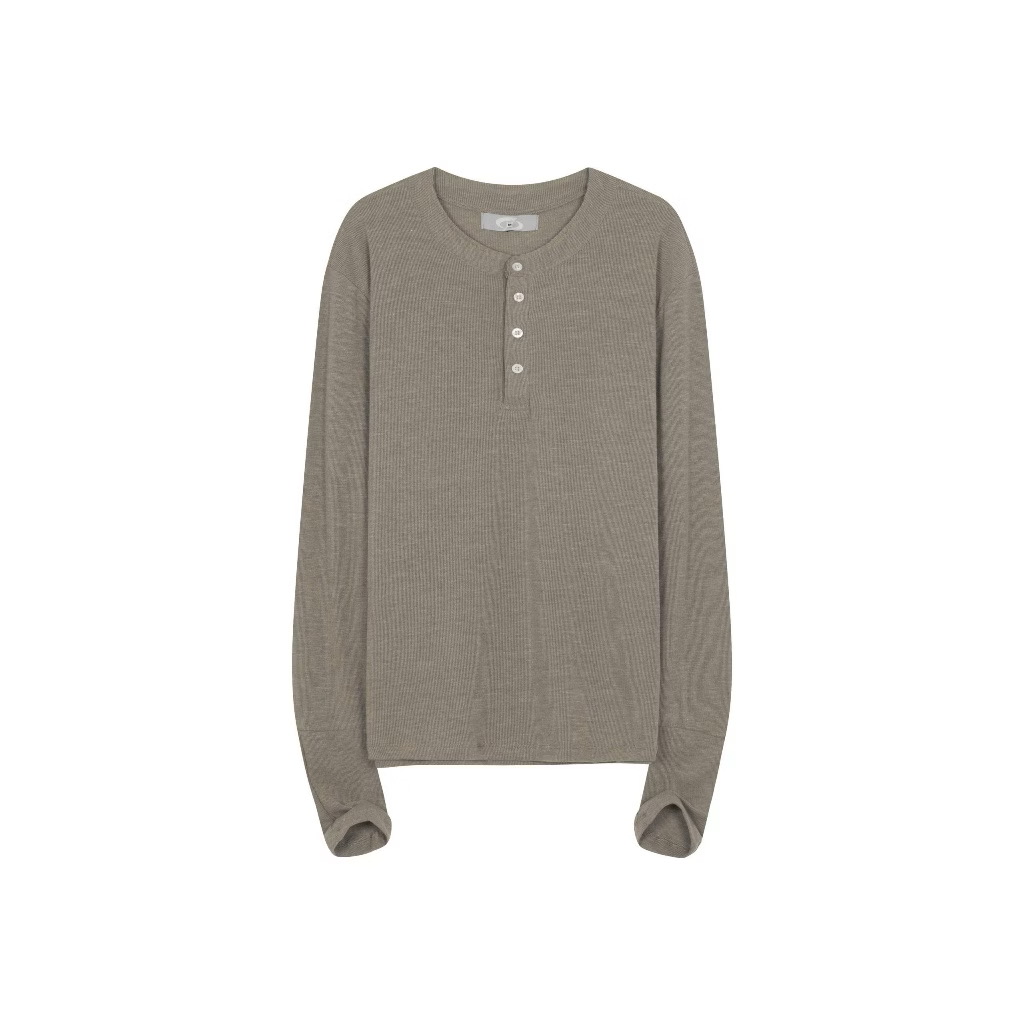 Bad Choices Henley Rawneck Long Sleeve Tee