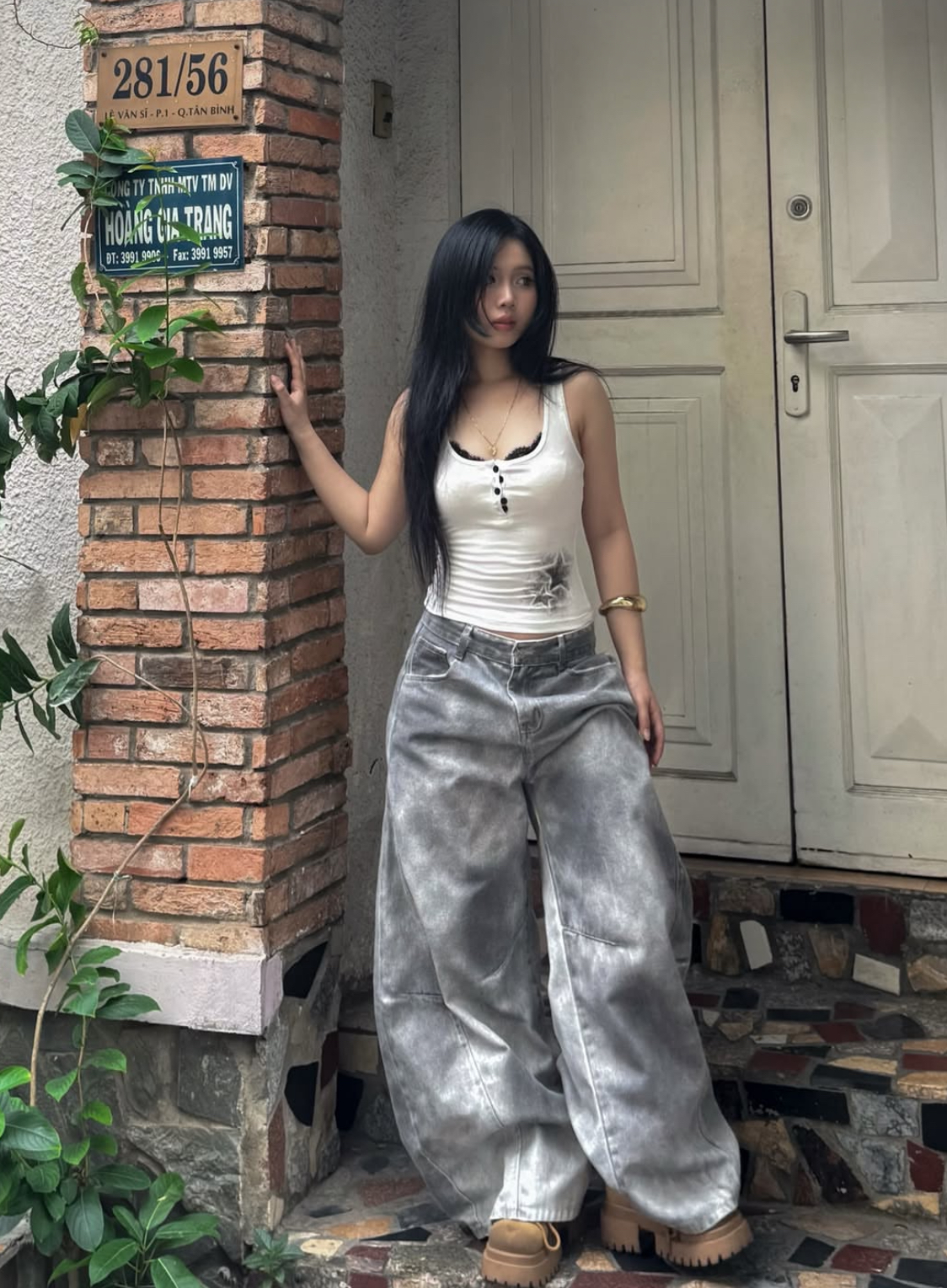 Bad Choices Greyish Ballon Jeans