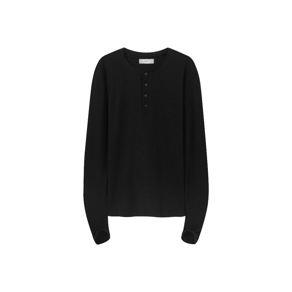 Bad Choices Henley Rawneck Long Sleeve Tee